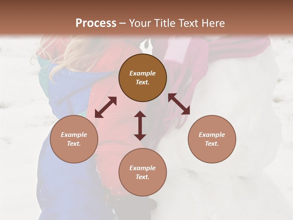 Girl Kissing A Snowman PowerPoint Template