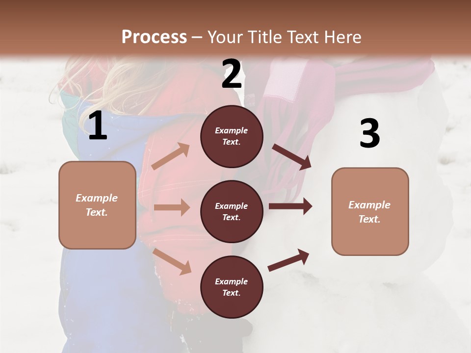 Girl Kissing A Snowman PowerPoint Template