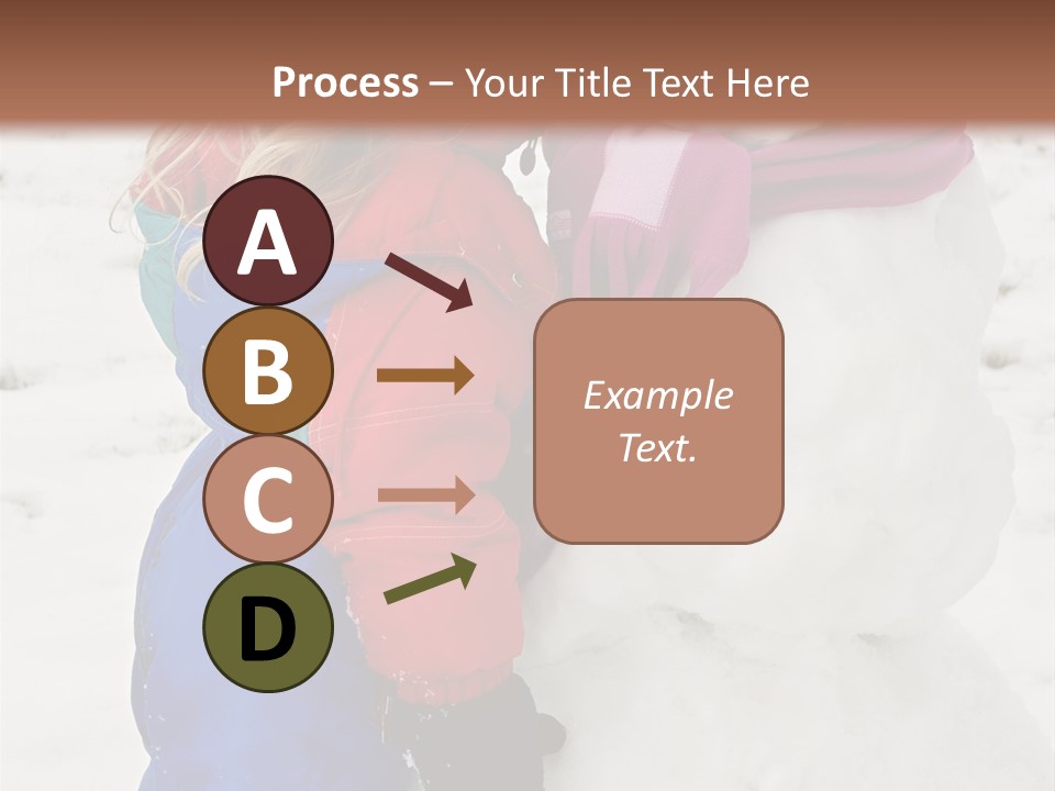 Girl Kissing A Snowman PowerPoint Template