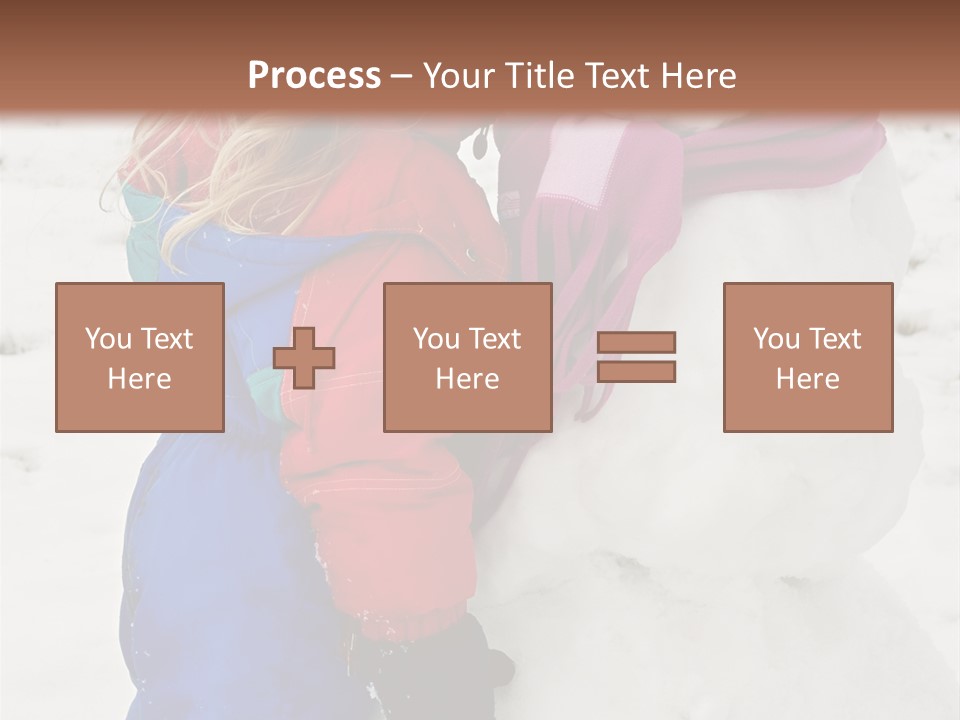 Girl Kissing A Snowman PowerPoint Template