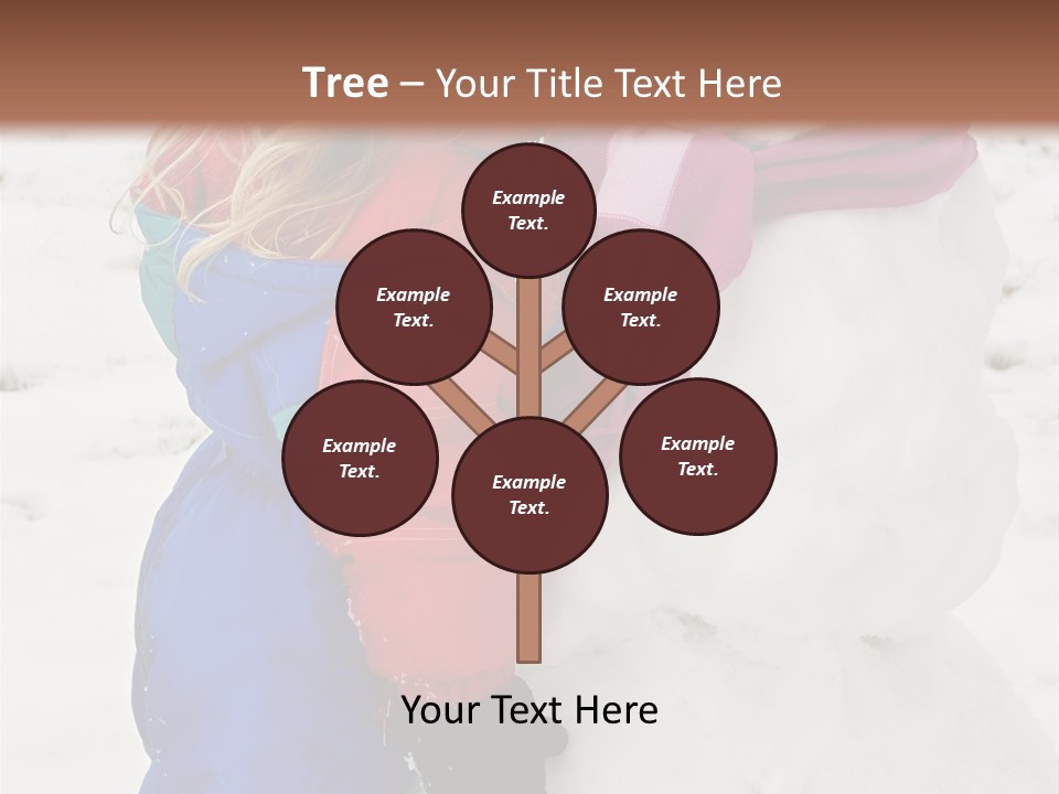 Girl Kissing A Snowman PowerPoint Template