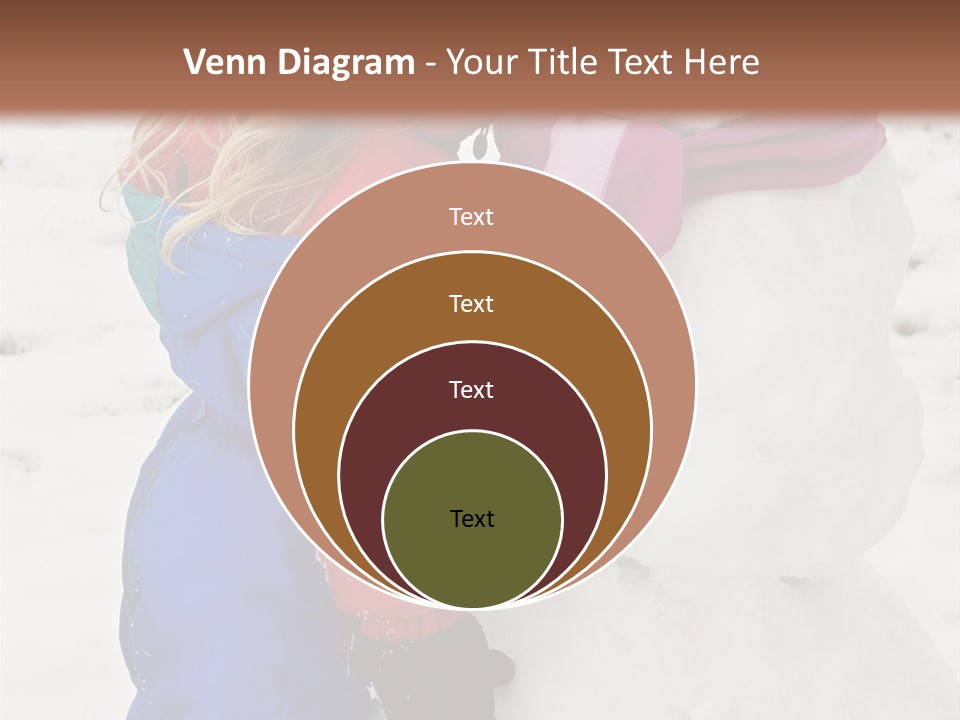 Girl Kissing A Snowman PowerPoint Template
