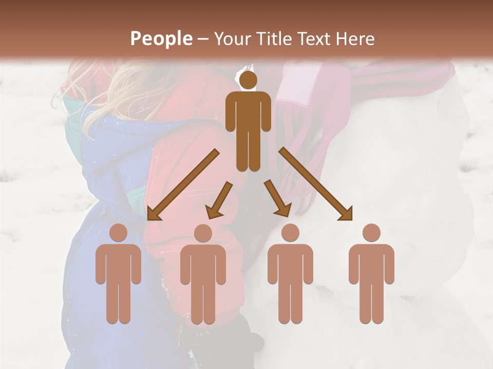 Girl Kissing A Snowman PowerPoint Template