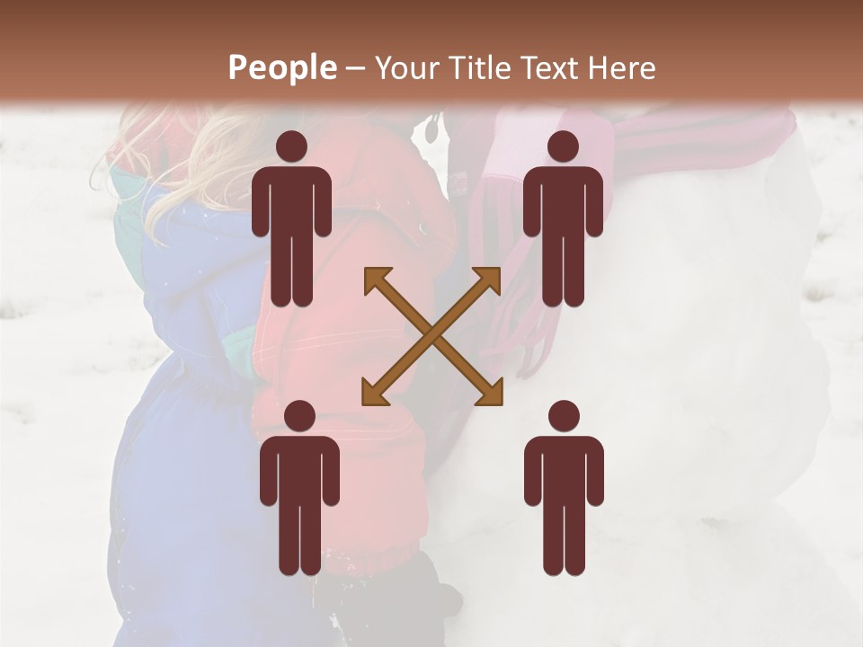 Girl Kissing A Snowman PowerPoint Template