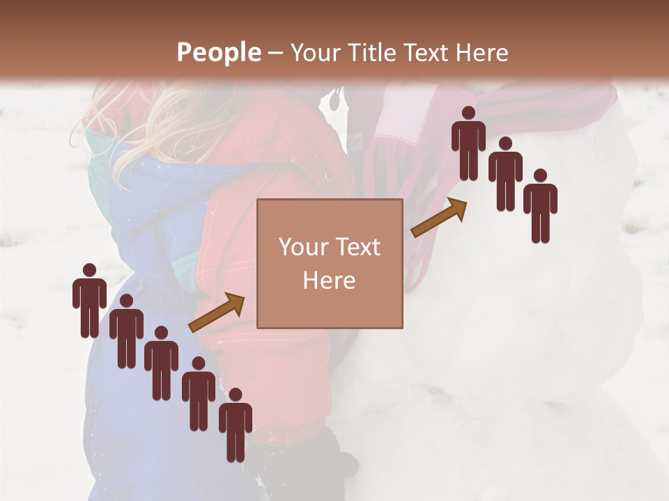 Girl Kissing A Snowman PowerPoint Template