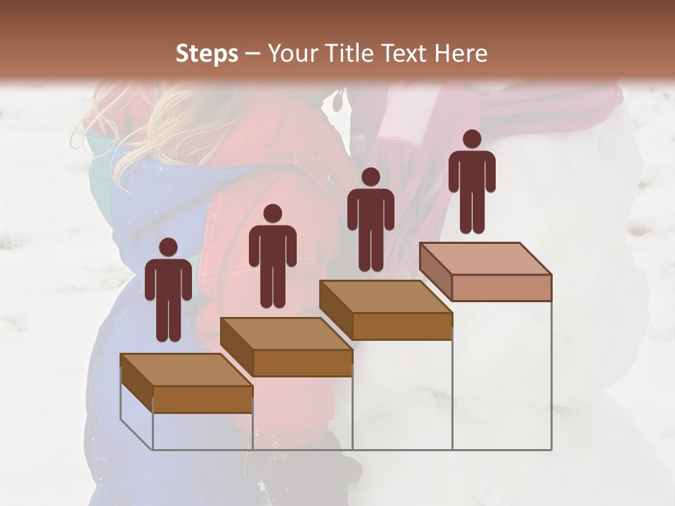 Girl Kissing A Snowman PowerPoint Template