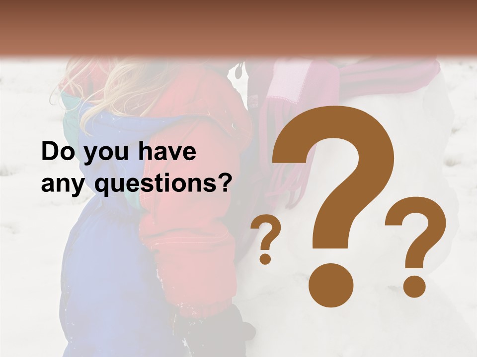 Girl Kissing A Snowman PowerPoint Template