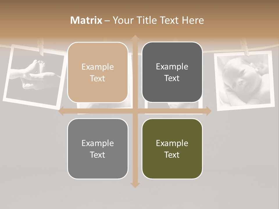 Pictures Of A Newborn And Mother In A Darkroom PowerPoint Template