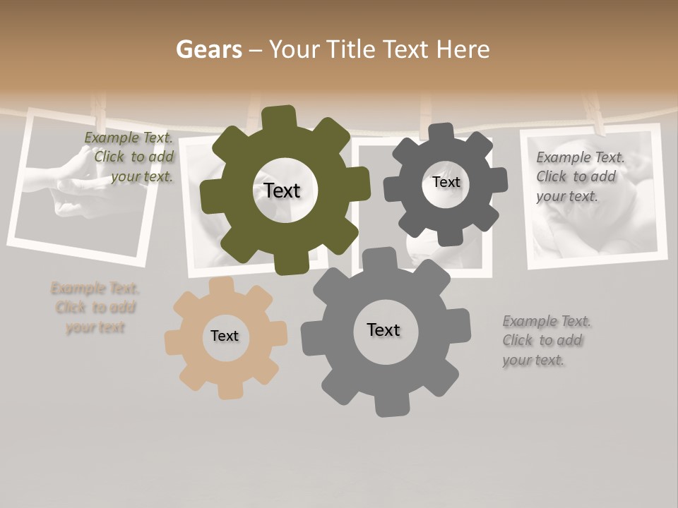 Pictures Of A Newborn And Mother In A Darkroom PowerPoint Template