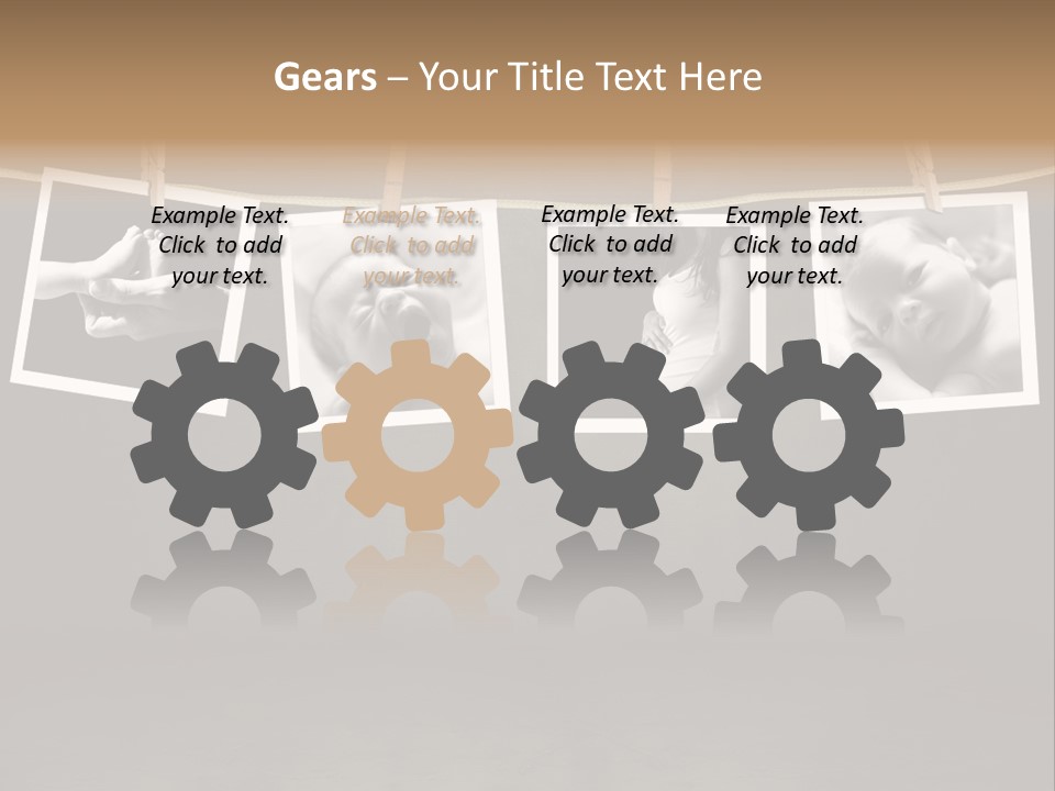 Pictures Of A Newborn And Mother In A Darkroom PowerPoint Template