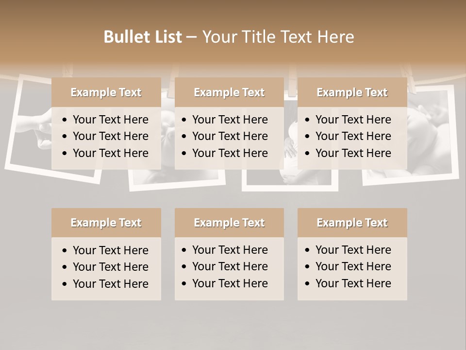 Pictures Of A Newborn And Mother In A Darkroom PowerPoint Template