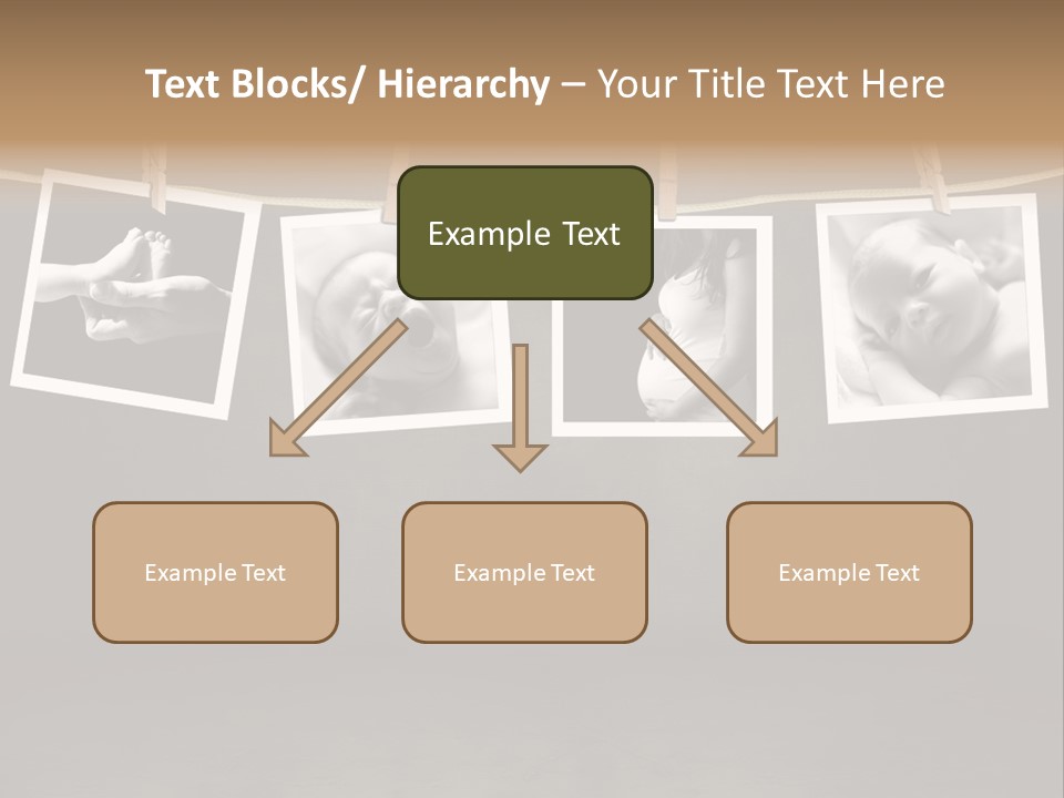 Pictures Of A Newborn And Mother In A Darkroom PowerPoint Template