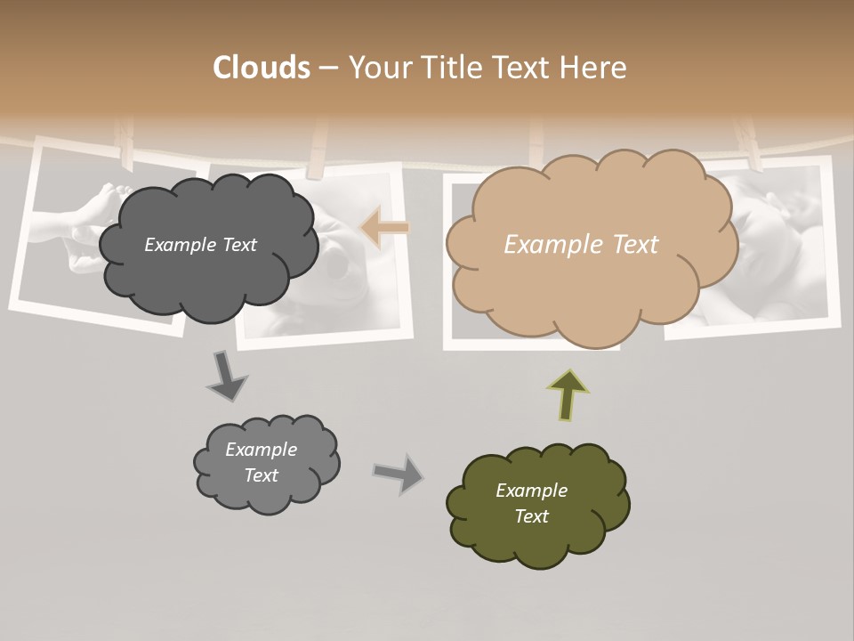Pictures Of A Newborn And Mother In A Darkroom PowerPoint Template