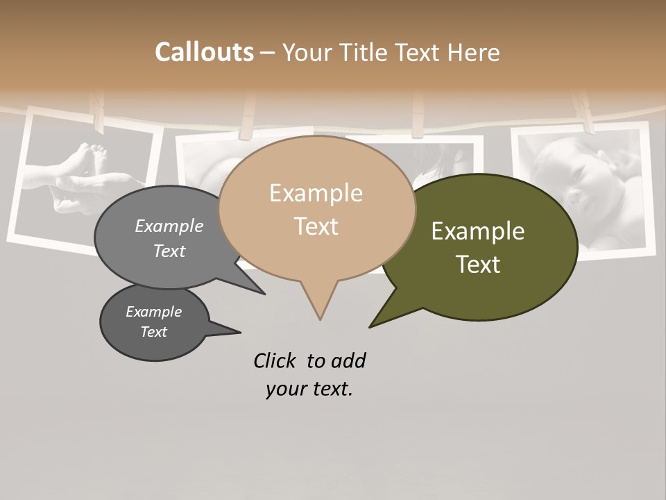 Pictures Of A Newborn And Mother In A Darkroom PowerPoint Template