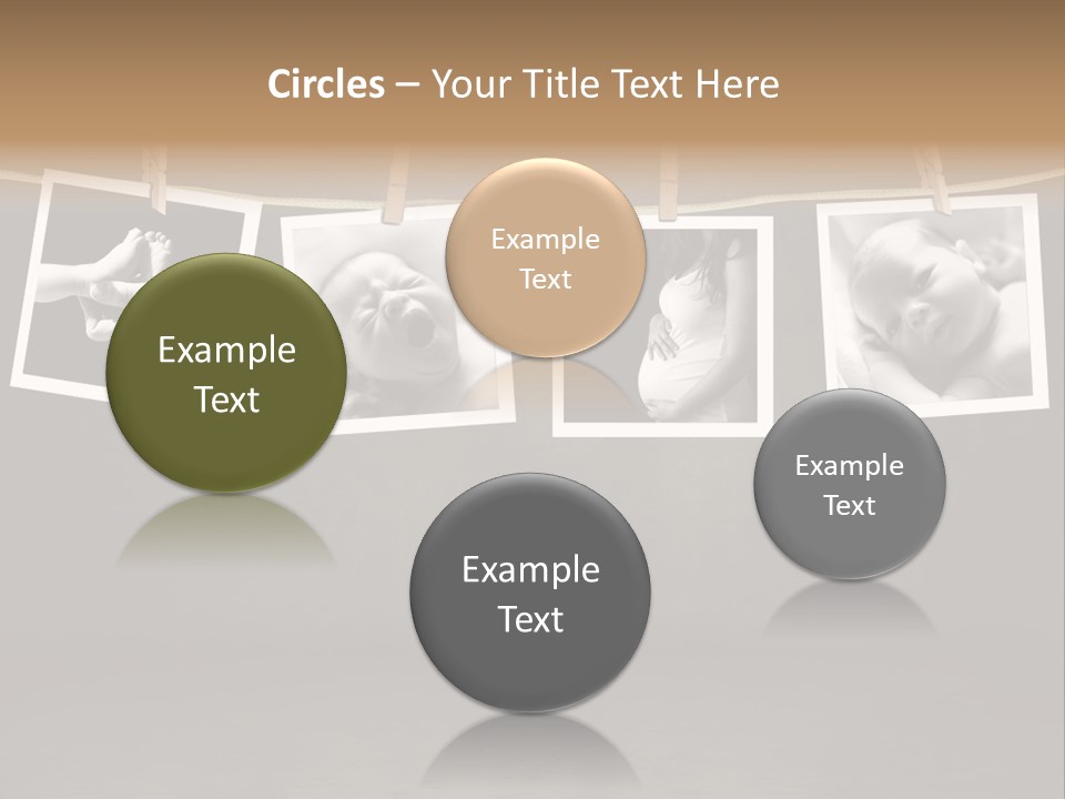 Pictures Of A Newborn And Mother In A Darkroom PowerPoint Template