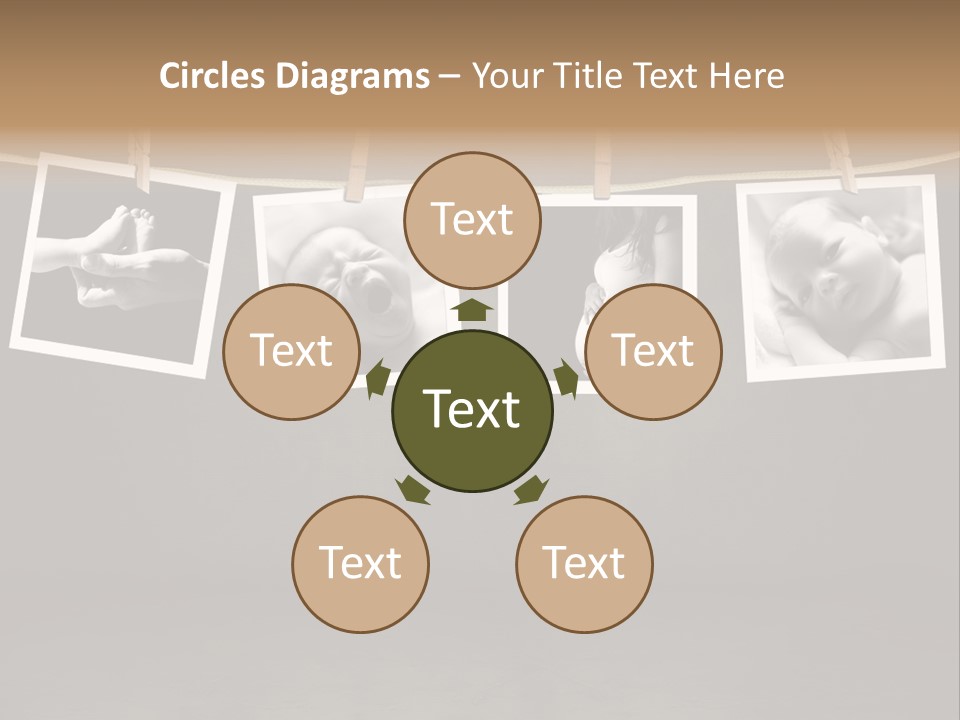 Pictures Of A Newborn And Mother In A Darkroom PowerPoint Template