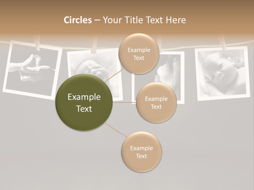 Pictures Of A Newborn And Mother In A Darkroom PowerPoint Template