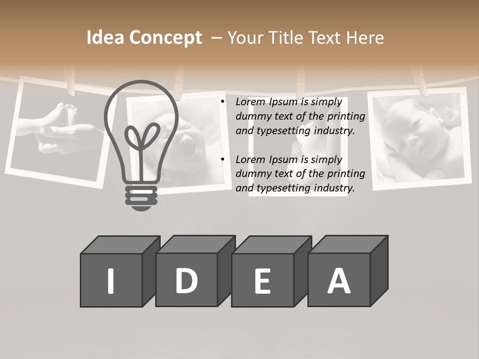 Pictures Of A Newborn And Mother In A Darkroom PowerPoint Template