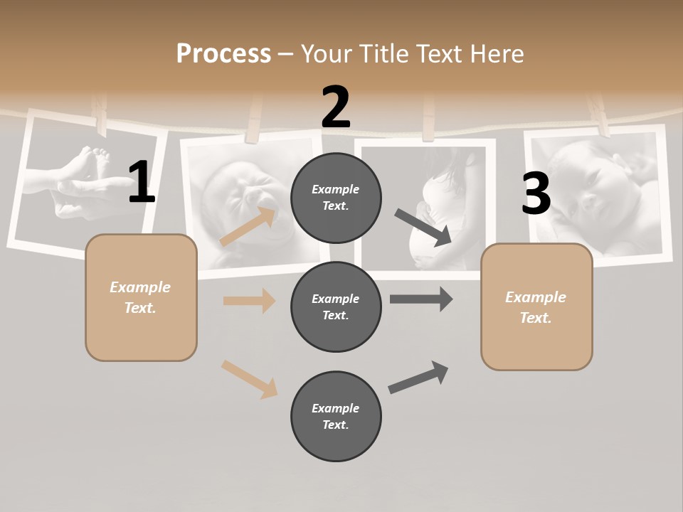 Pictures Of A Newborn And Mother In A Darkroom PowerPoint Template