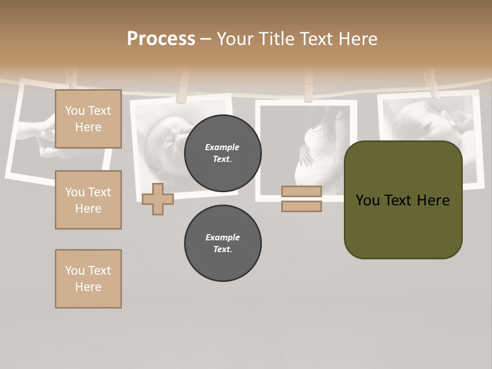 Pictures Of A Newborn And Mother In A Darkroom PowerPoint Template