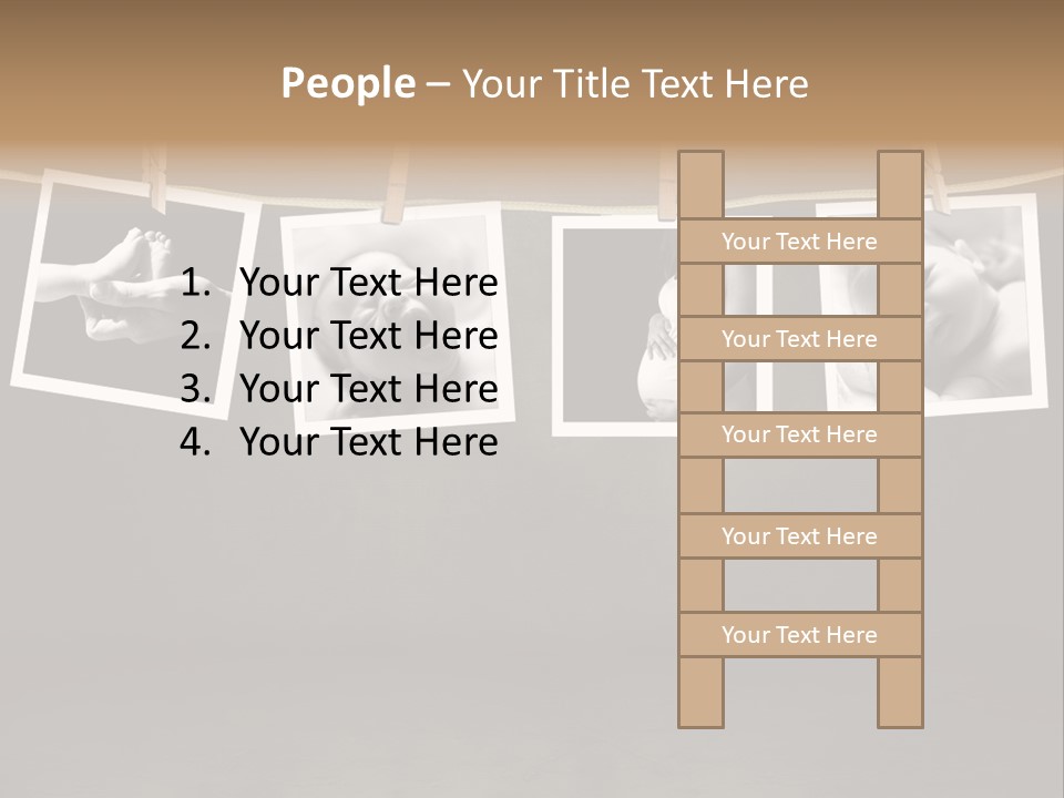 Pictures Of A Newborn And Mother In A Darkroom PowerPoint Template