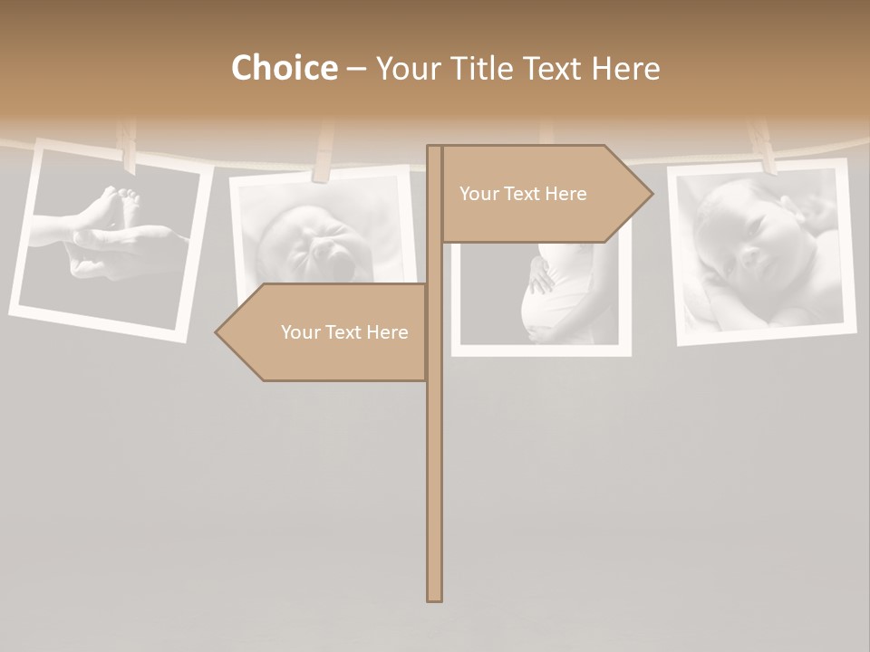 Pictures Of A Newborn And Mother In A Darkroom PowerPoint Template