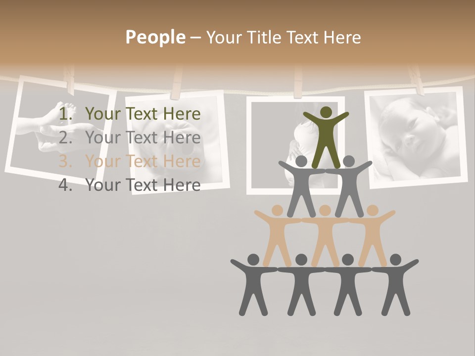 Pictures Of A Newborn And Mother In A Darkroom PowerPoint Template