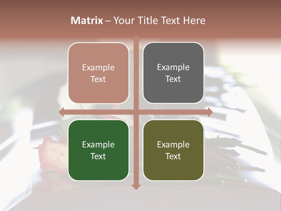 Roses On Casket PowerPoint Template