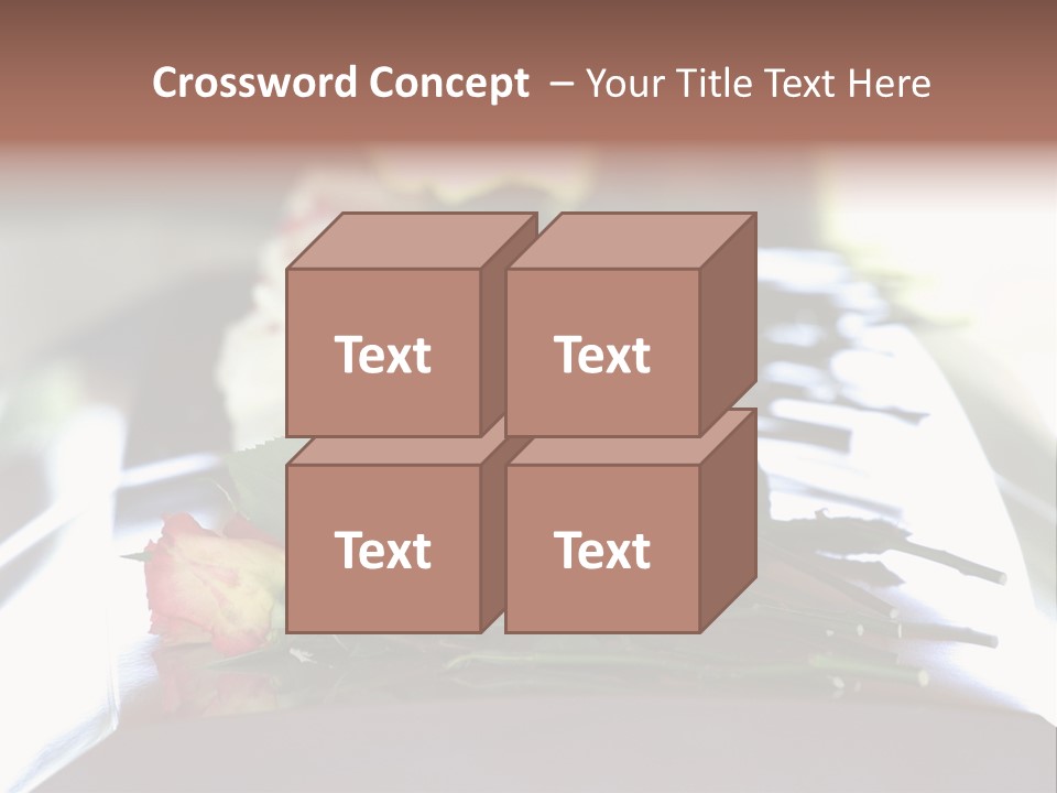 Roses On Casket PowerPoint Template