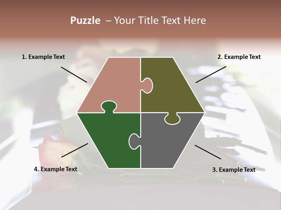 Roses On Casket PowerPoint Template