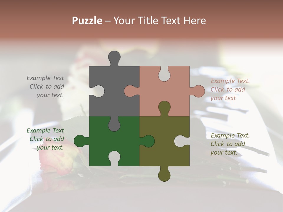 Roses On Casket PowerPoint Template