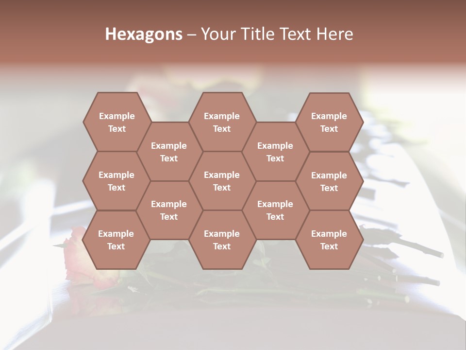 Roses On Casket PowerPoint Template