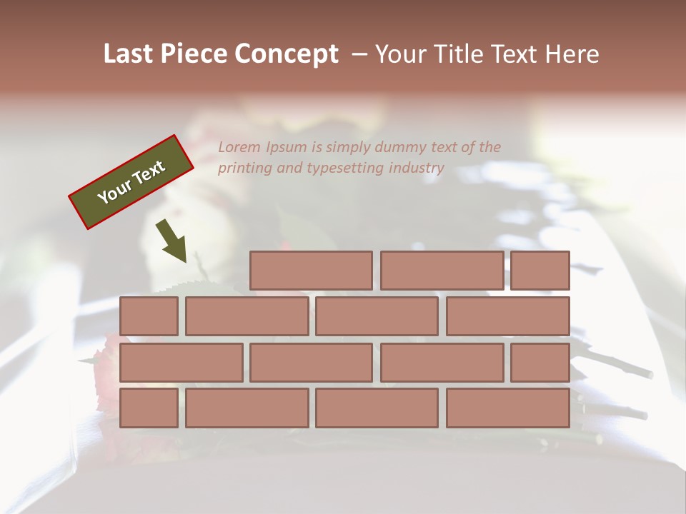 Roses On Casket PowerPoint Template