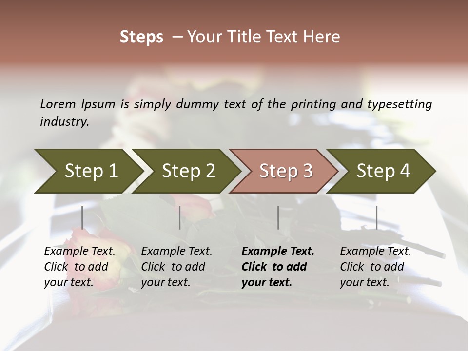 Roses On Casket PowerPoint Template