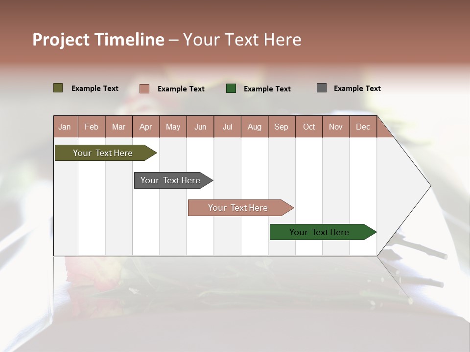 Roses On Casket PowerPoint Template