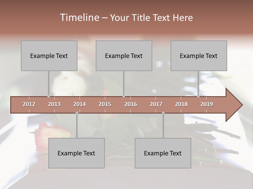 Roses On Casket PowerPoint Template