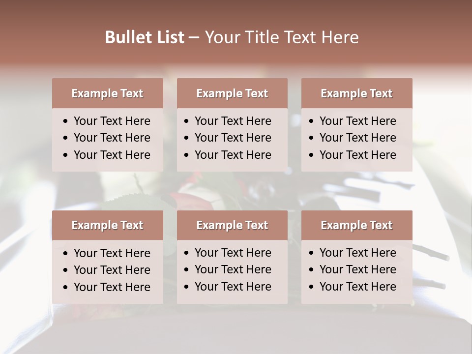 Roses On Casket PowerPoint Template