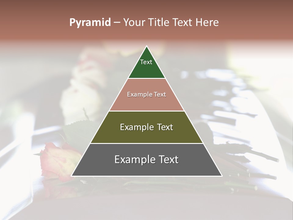 Roses On Casket PowerPoint Template