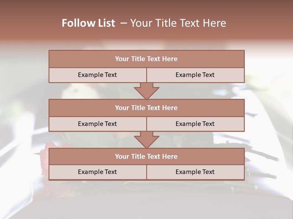 Roses On Casket PowerPoint Template