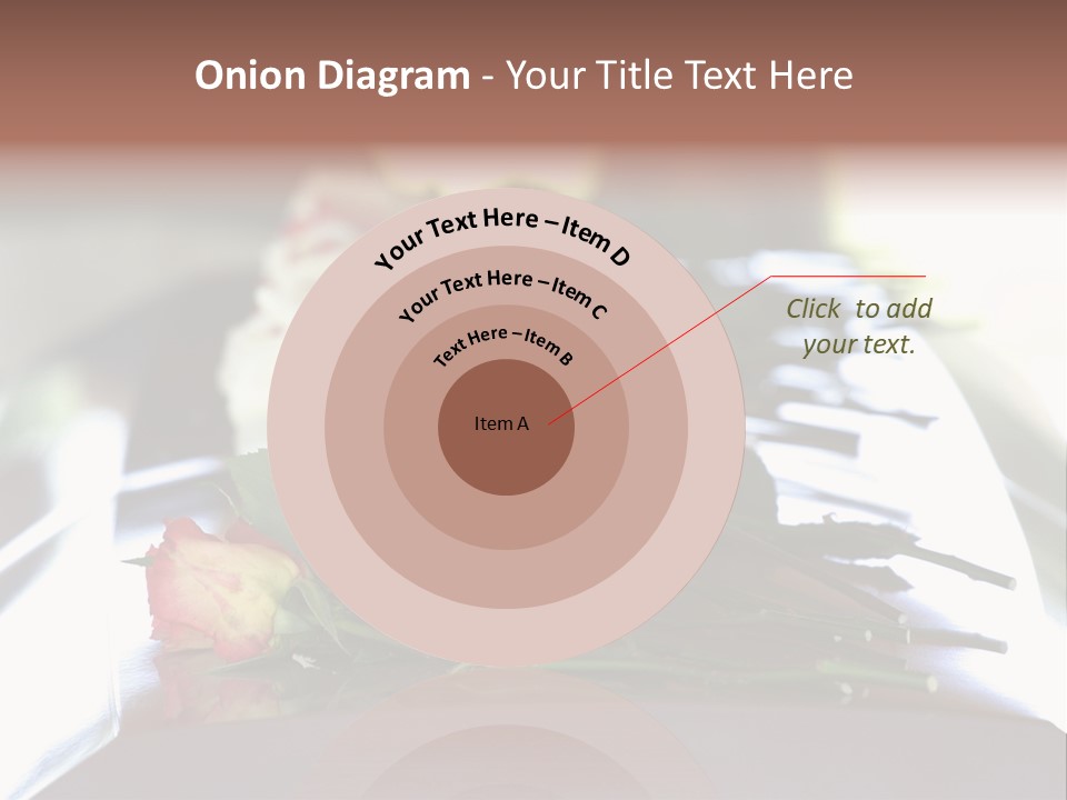 Roses On Casket PowerPoint Template