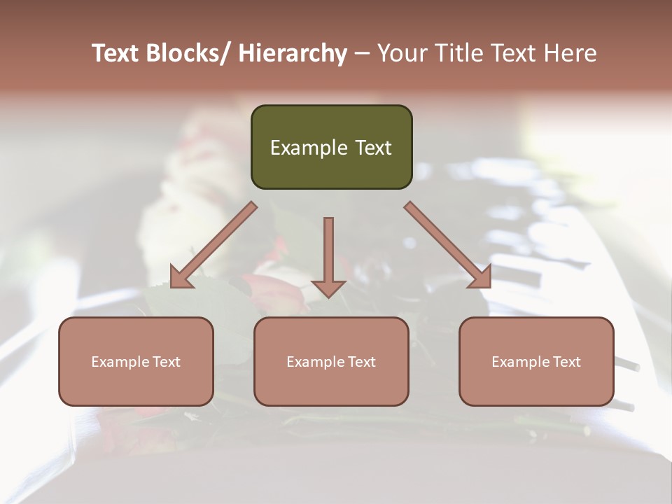 Roses On Casket PowerPoint Template