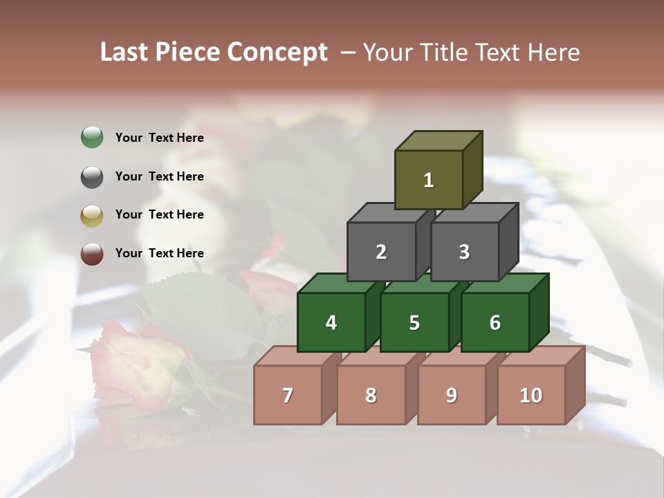 Roses On Casket PowerPoint Template