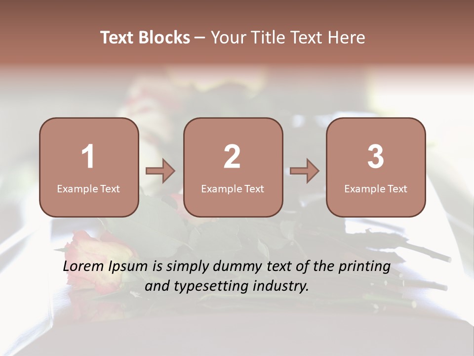 Roses On Casket PowerPoint Template