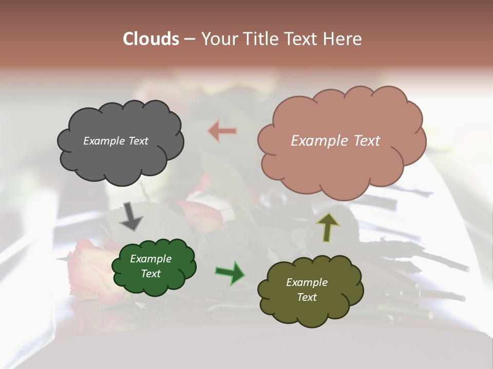 Roses On Casket PowerPoint Template