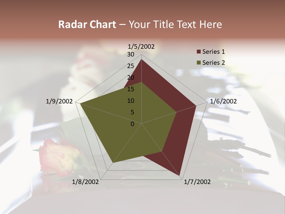 Roses On Casket PowerPoint Template