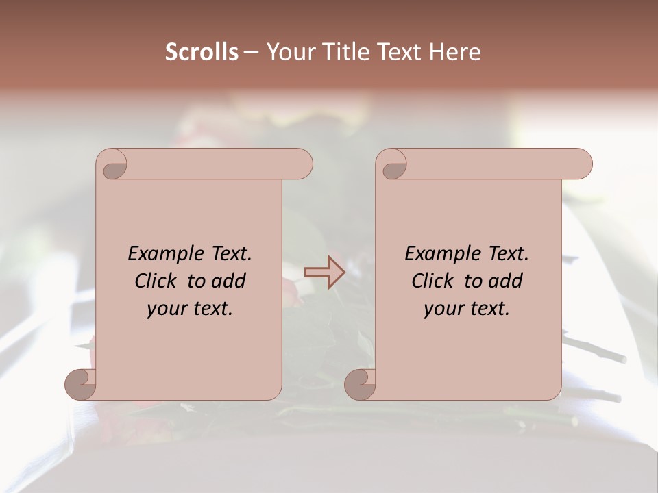 Roses On Casket PowerPoint Template