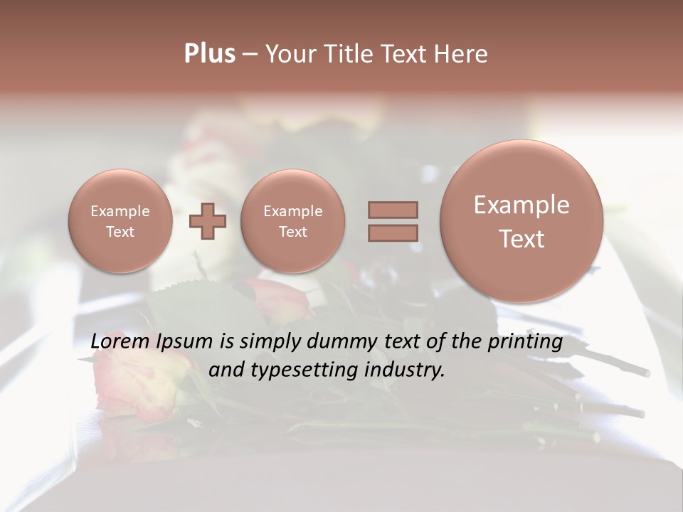 Roses On Casket PowerPoint Template