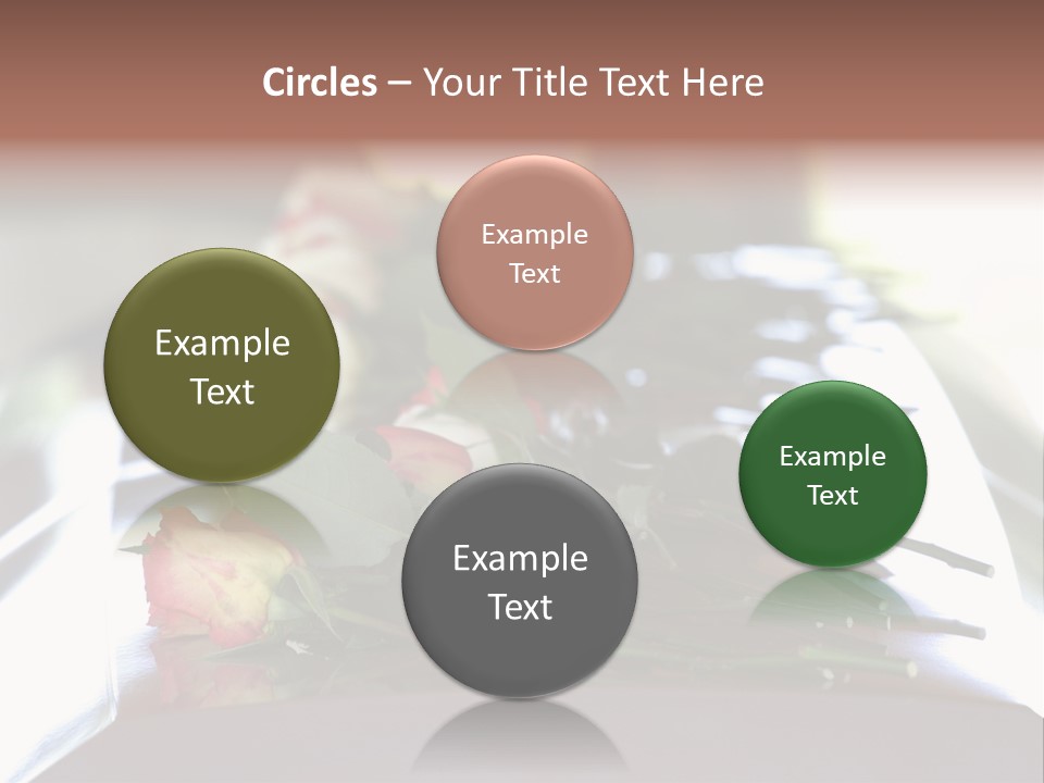 Roses On Casket PowerPoint Template