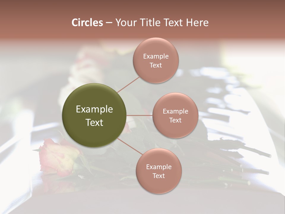 Roses On Casket PowerPoint Template