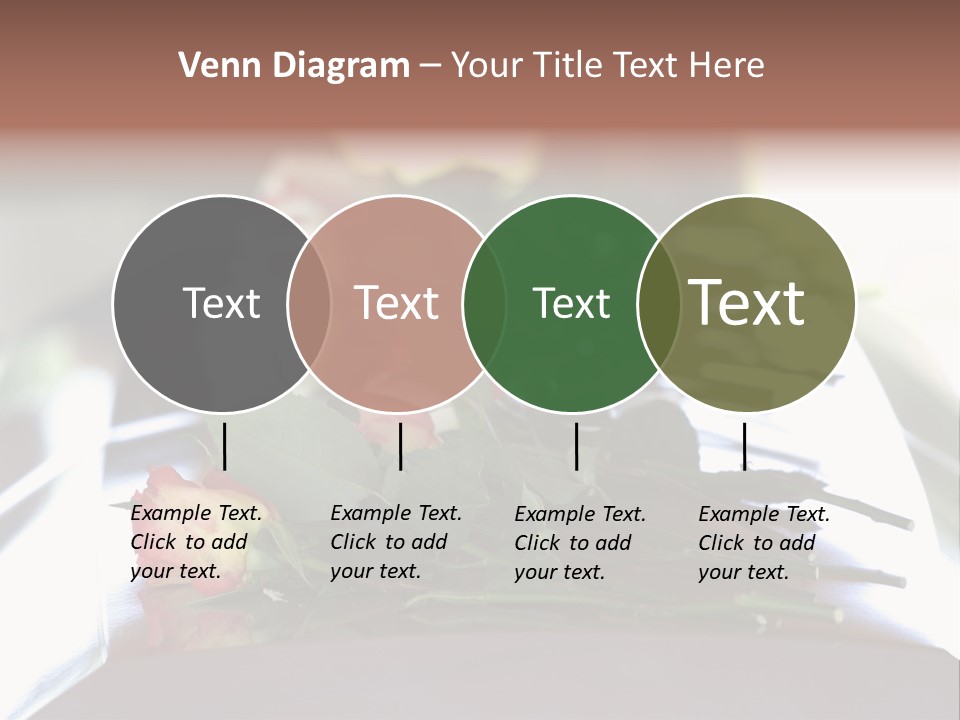 Roses On Casket PowerPoint Template